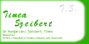 timea szeibert business card